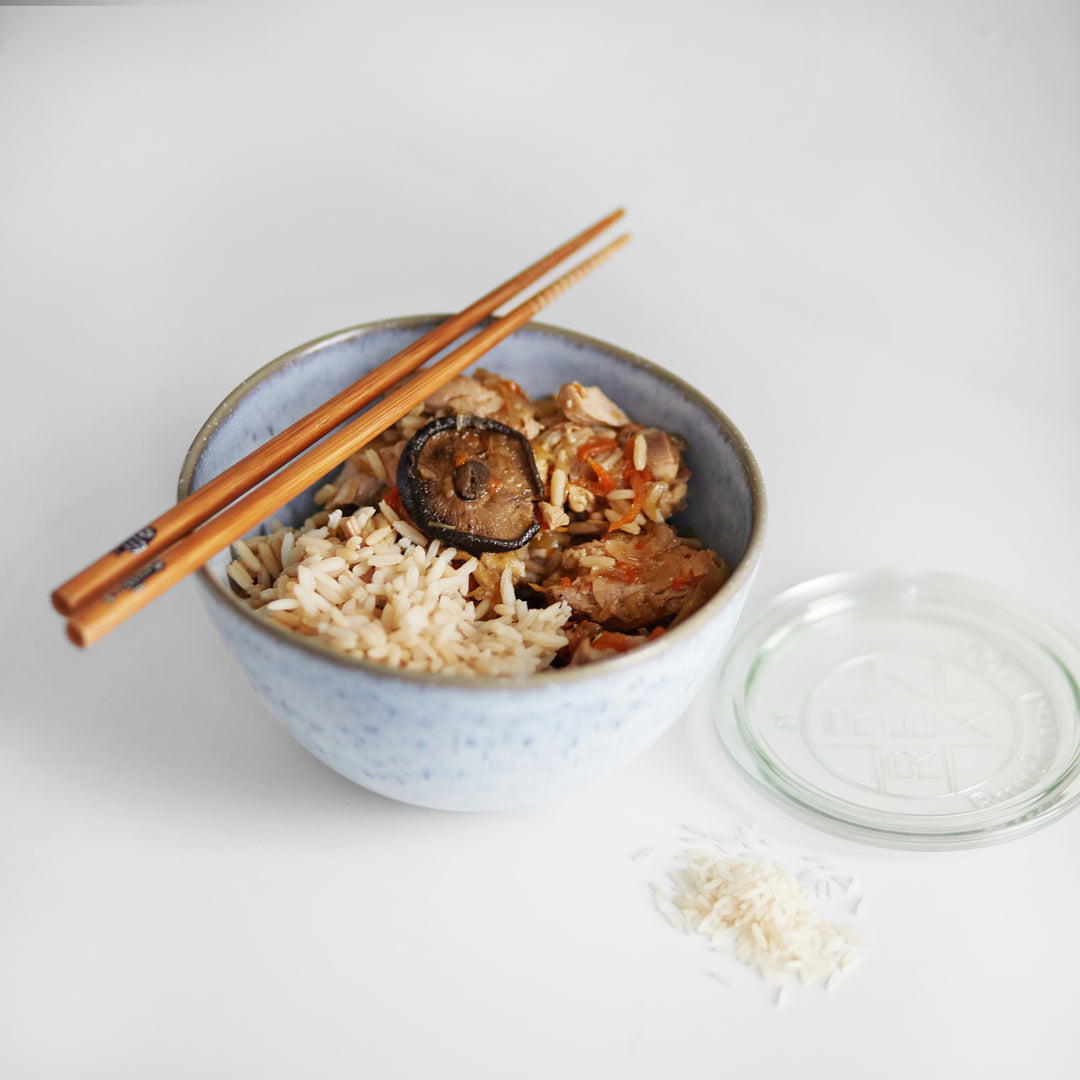 Asiatisches Hendl mit Reis