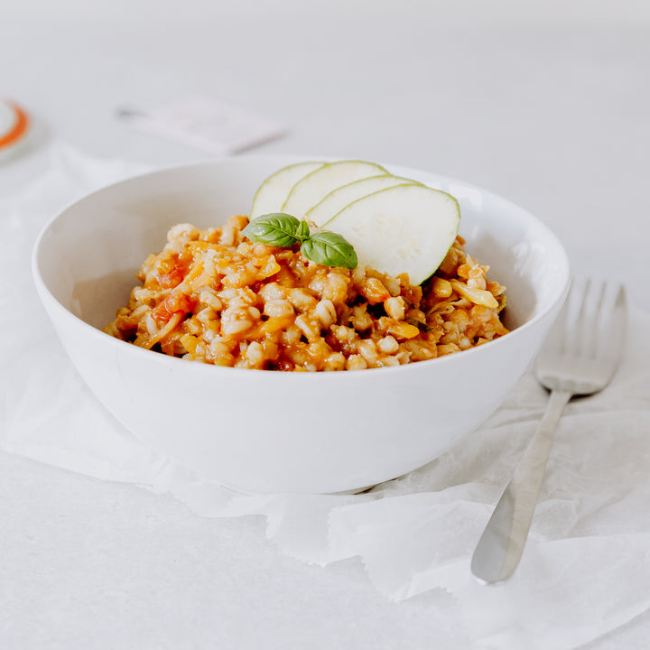 Dinkelreis mit mediterranem Gemüse